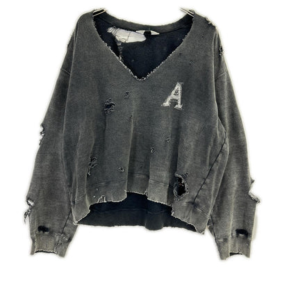 ANCELLM 25SS Hard Crash Sweatshirt Black Size 1
