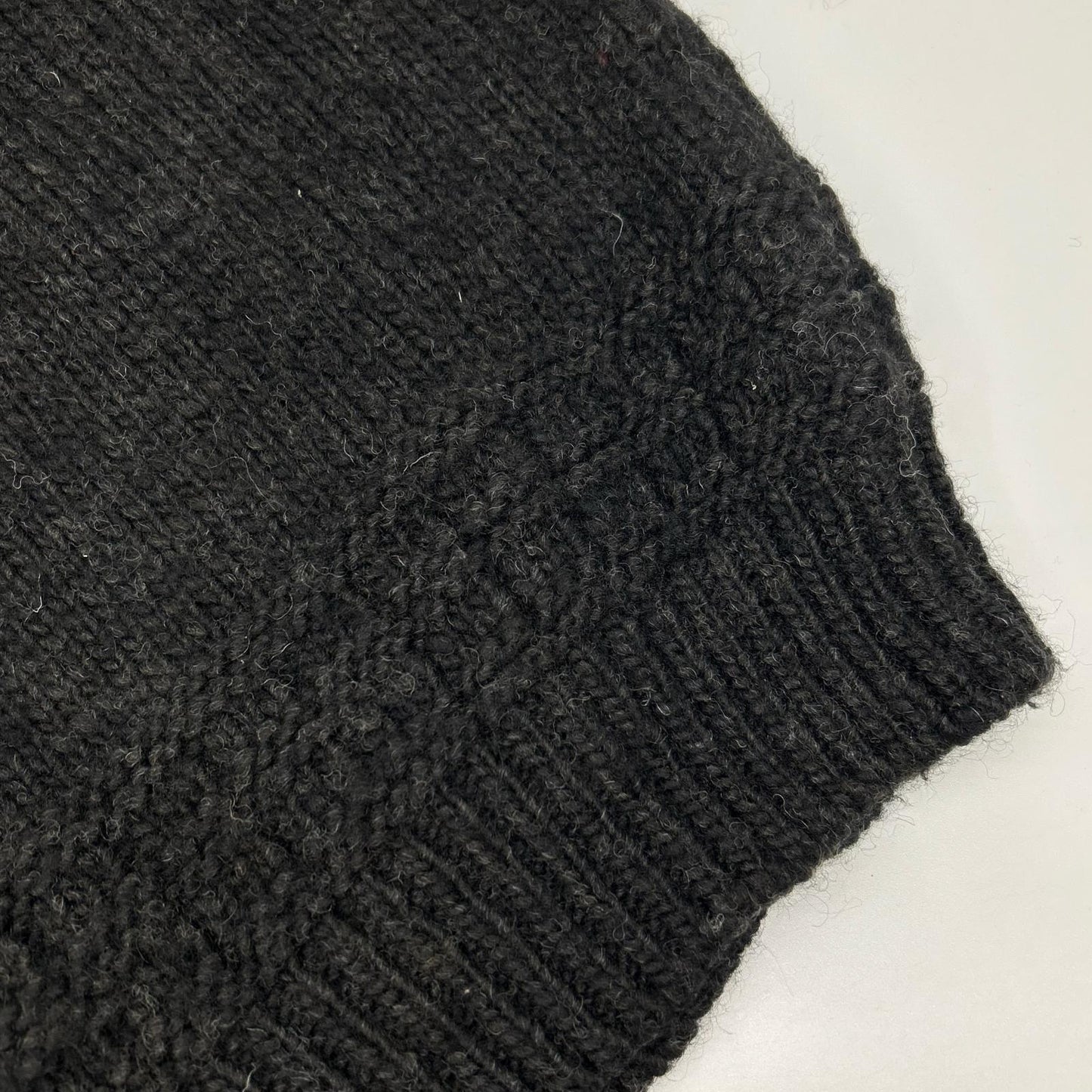 BATONER 21FM-054 SPREAD Aran Crew Neck Sweater Black Size 3