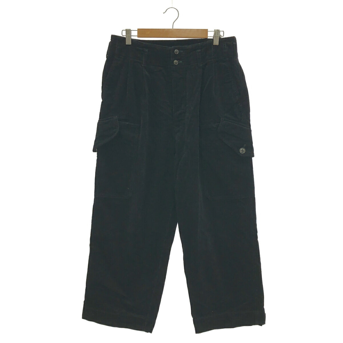 OLDMAN'S TAILOR Corduroy Button Fly Pants Black Size 38