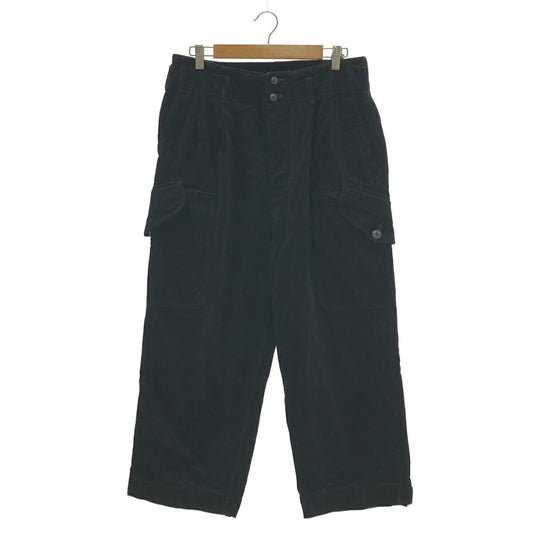 OLDMAN'S TAILOR Corduroy Button Fly Pants Black Size 38