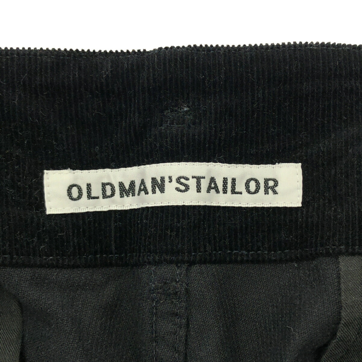 OLDMAN'S TAILOR Corduroy Button Fly Pants Black Size 38