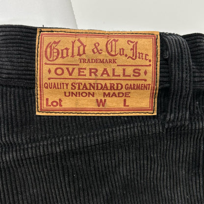 GOLD 21AW Black Corduroy Wide Pants Size L