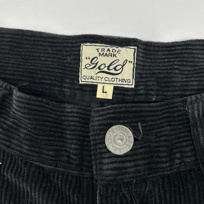 GOLD 21AW Black Corduroy Wide Pants Size L