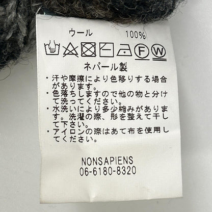 NONSAPIENS Brown Grey Wool Check Knit