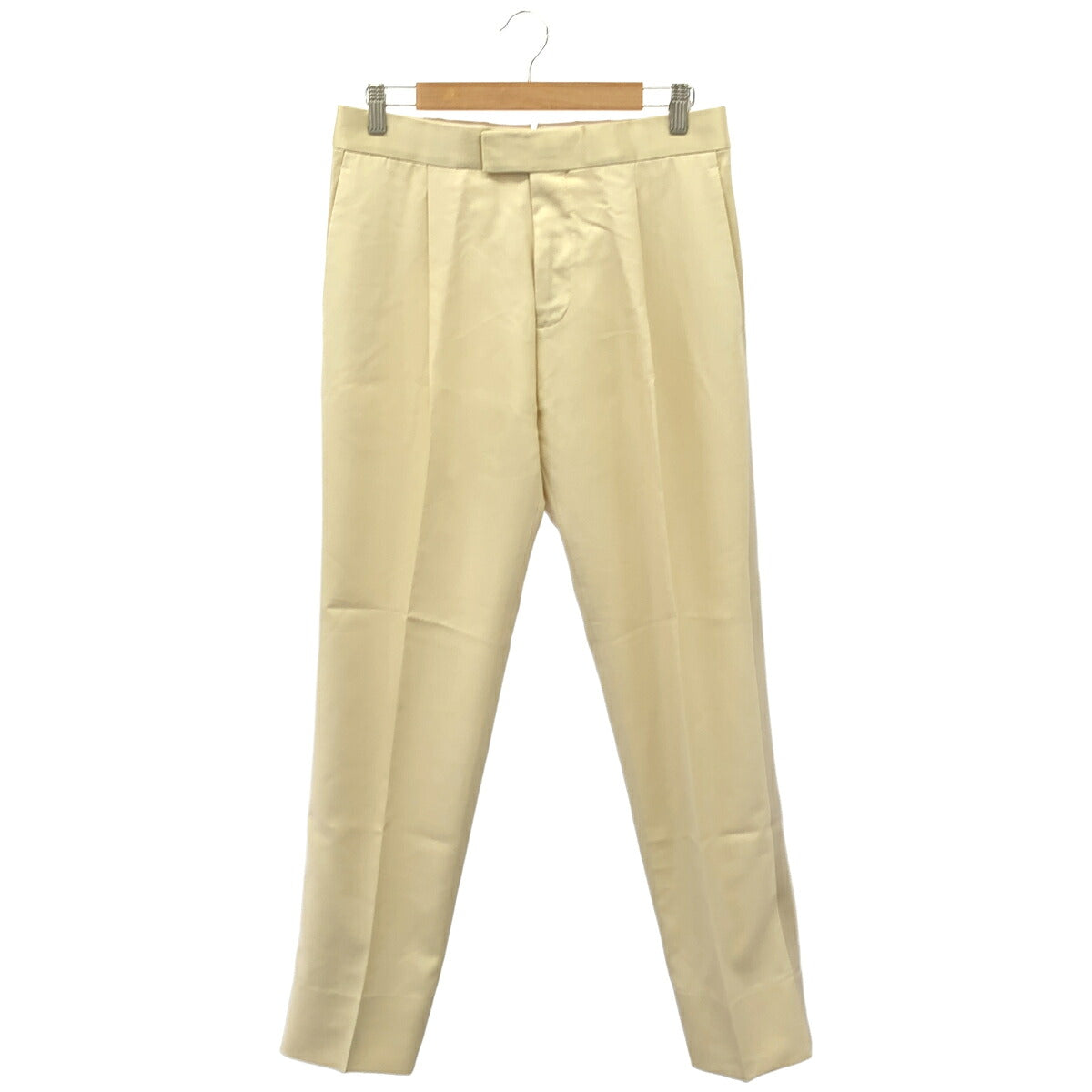 LOUIS VUITTON 12SS Ivory Silk Wool Trousers Size 38