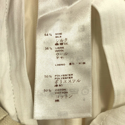 LOUIS VUITTON 12SS Ivory Silk Wool Trousers Size 38