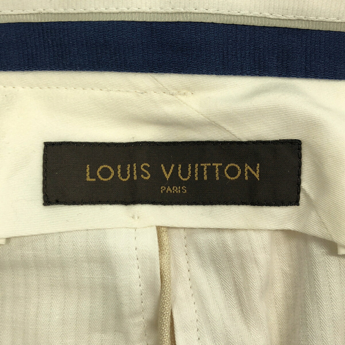 LOUIS VUITTON 12SS Ivory Silk Wool Trousers Size 38