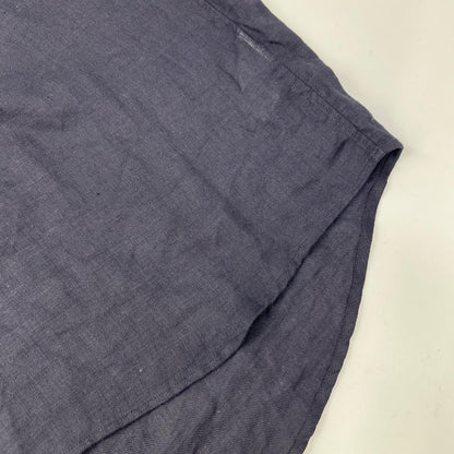 COMOLI 23SS Navy Linen Twill Skipper Shirt Size 2