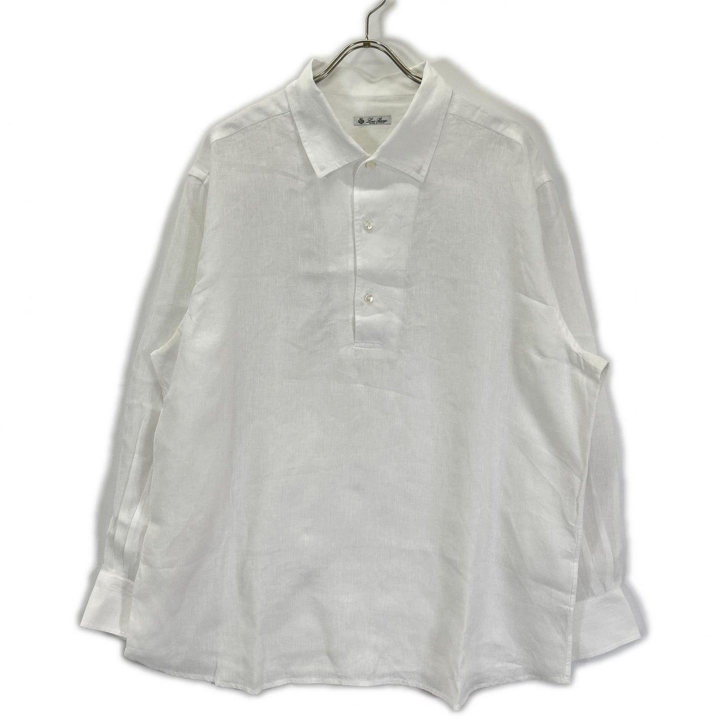 Loro Piana 100% Linen Pullover Long Shirt White Size M
