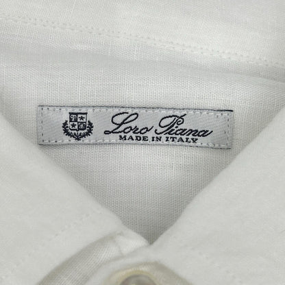 Loro Piana 100% Linen Pullover Long Shirt White Size M