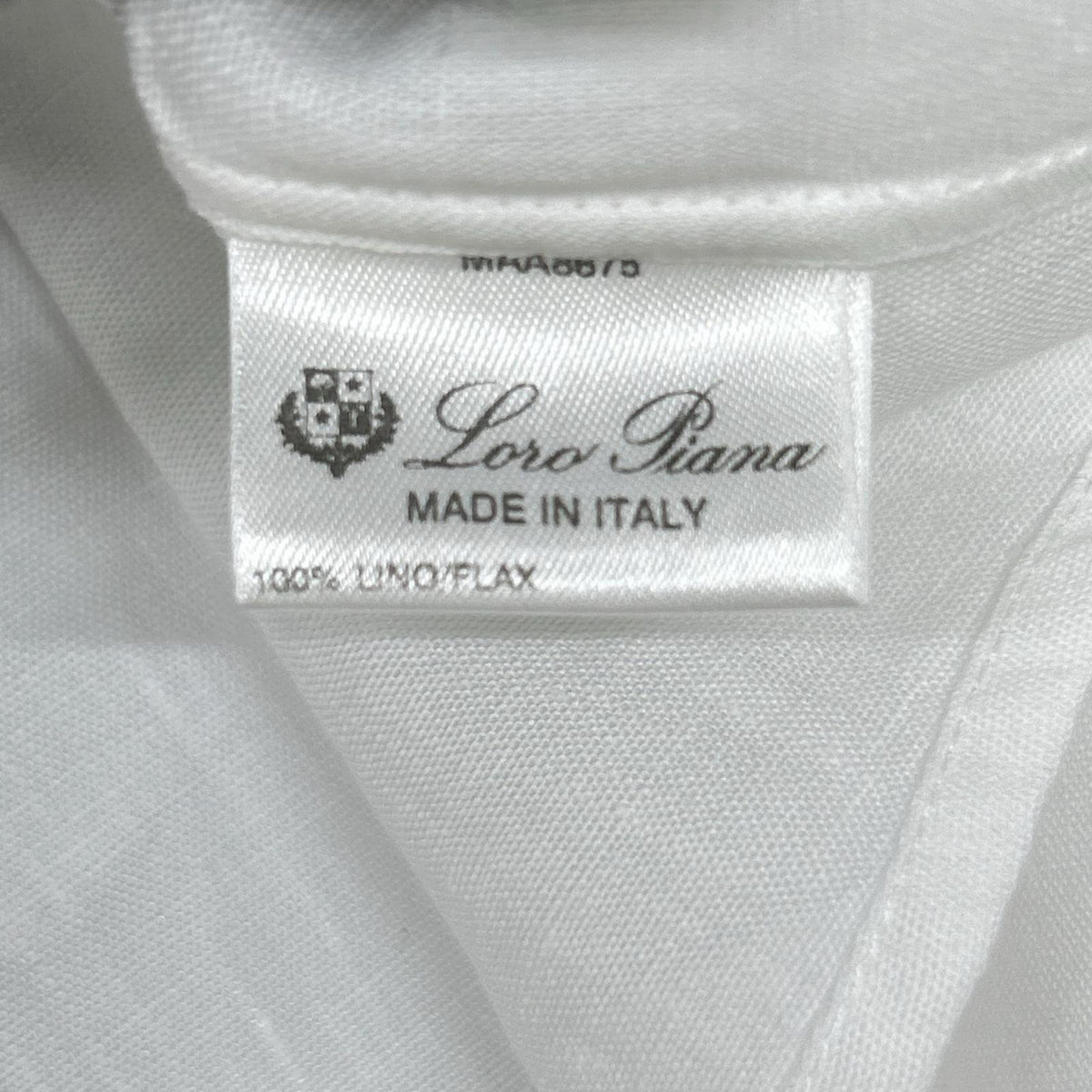 Loro Piana 100% Linen Pullover Long Shirt White Size M