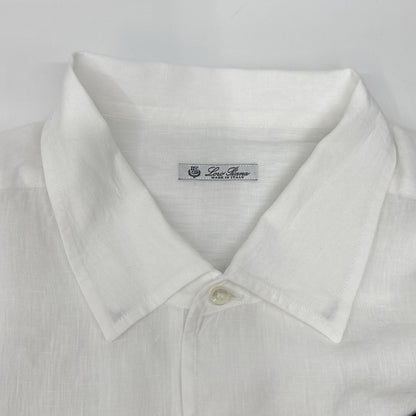 Loro Piana 100% Linen Pullover Long Shirt White Size M