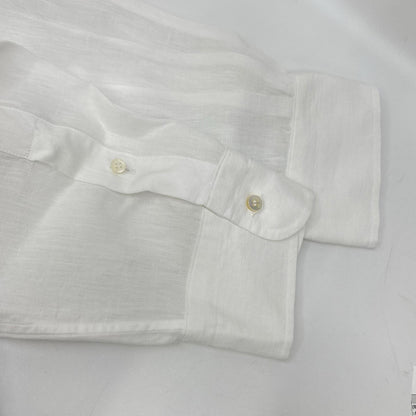 Loro Piana 100% Linen Pullover Long Shirt White Size M