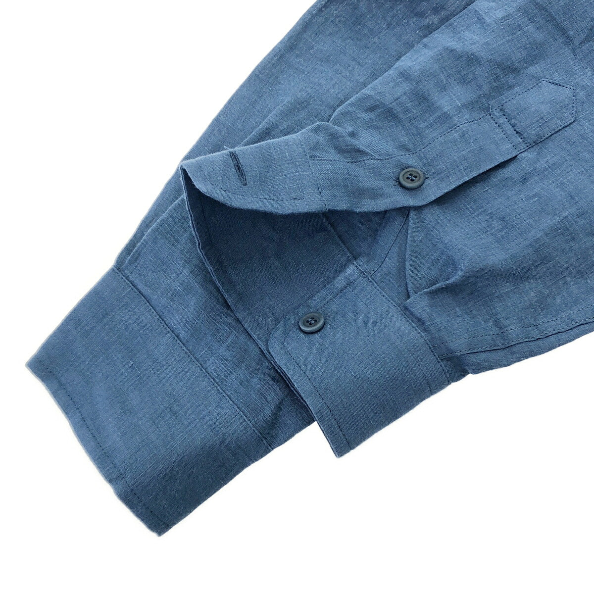 SEASE 26SS Blue Linen Long Sleeve Shirt Size L