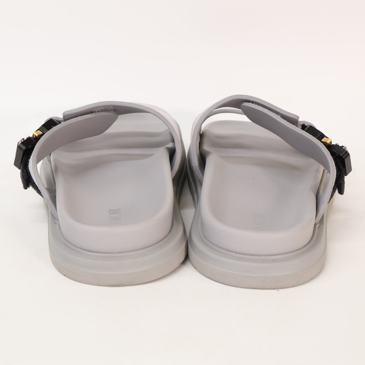 DIOR Dior Aqua Buckle Slide Sandals Gray Size EU 42
