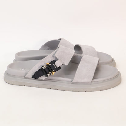 DIOR Dior Aqua Buckle Slide Sandals Gray Size EU 42