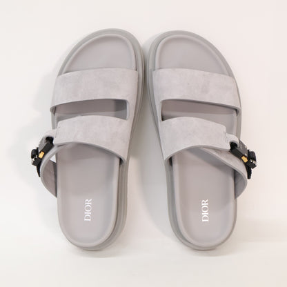 DIOR Dior Aqua Buckle Slide Sandals Gray Size EU 42