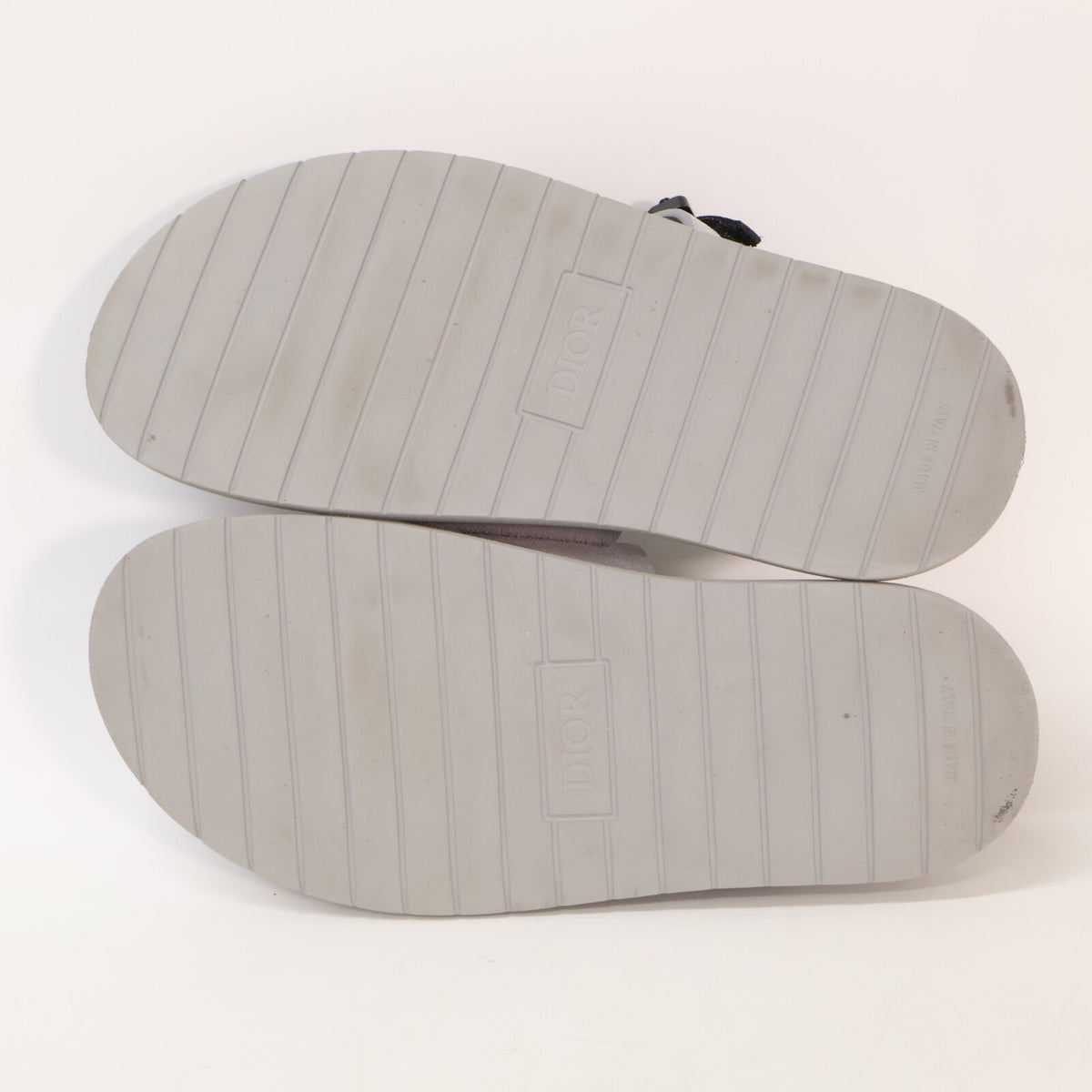 DIOR Dior Aqua Buckle Slide Sandals Gray Size EU 42