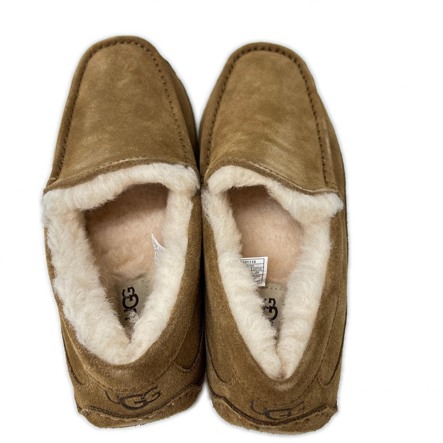UGG M Ascot Sheepskin Moccasins Loafers Size 8