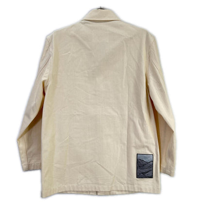 JIL SANDER+ 21SS Off-White Herringbone Jacket Size 44