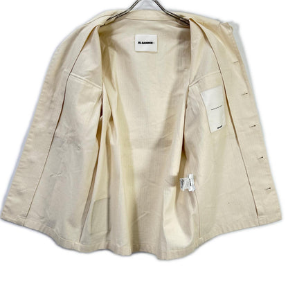 JIL SANDER+ 21SS Off-White Herringbone Jacket Size 44