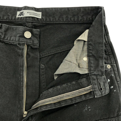 ATELLIER WELLS BY JOHNBULL Black Ox Knee Pants Size 28
