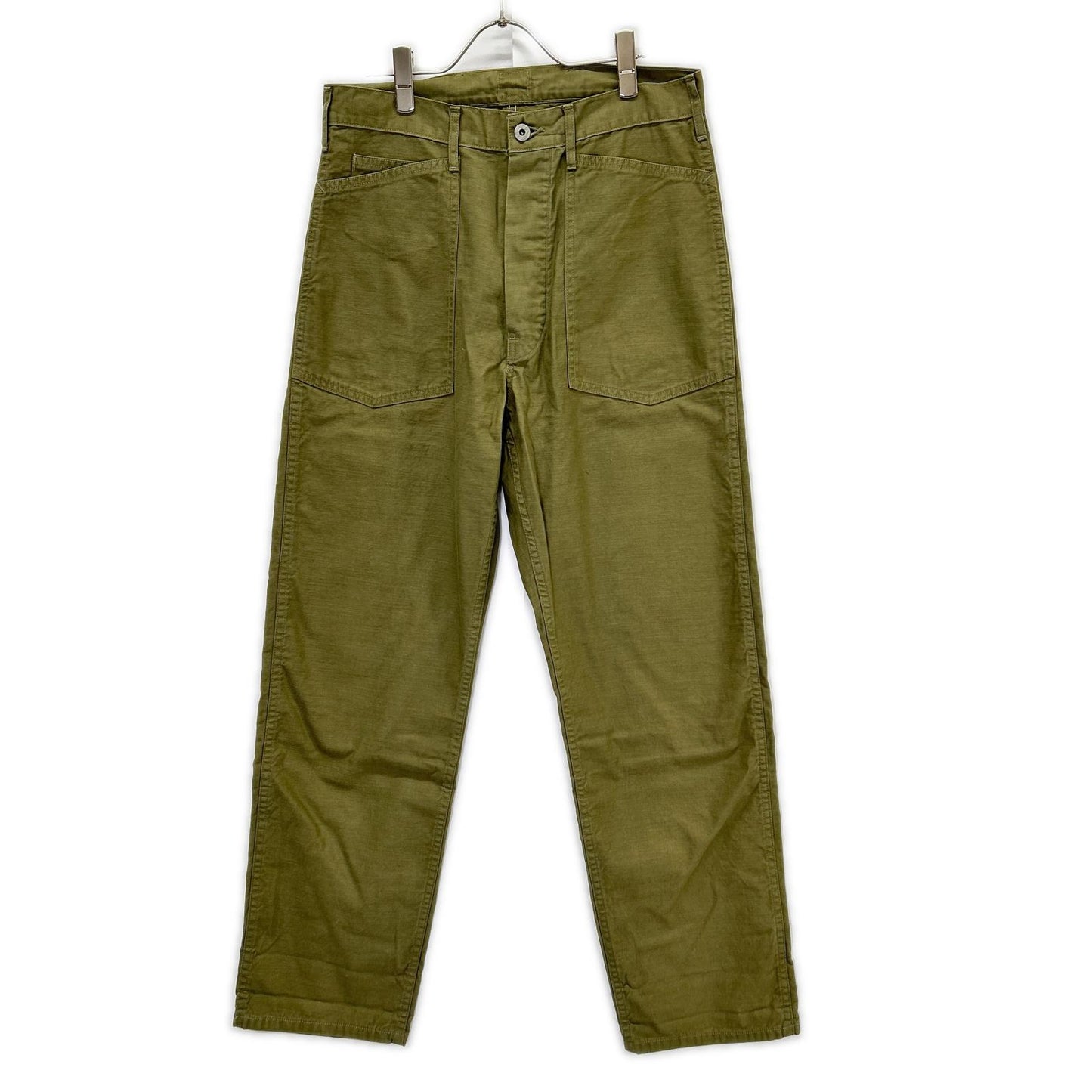 POST O'ALLS Olive Vintage Satin Army Pants