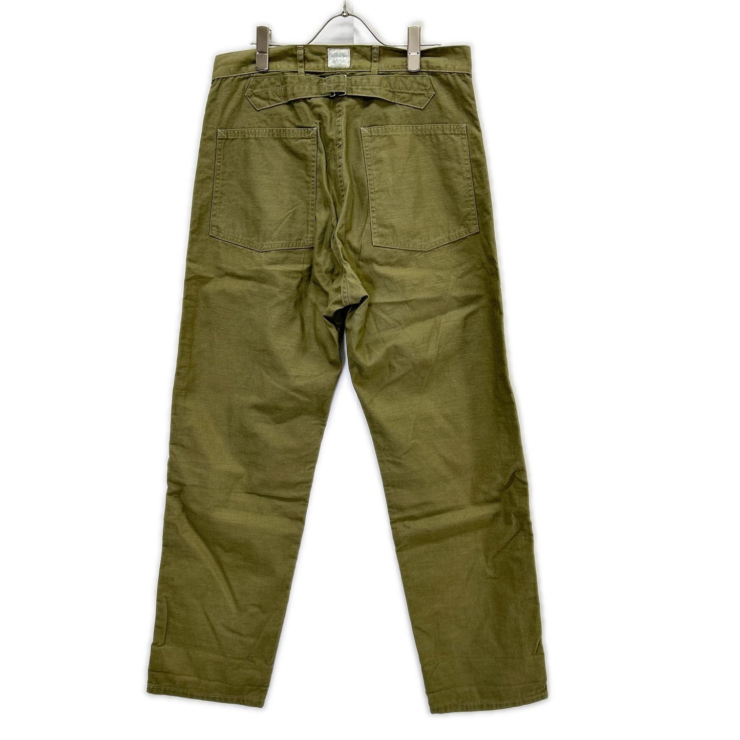 POST O'ALLS Olive Vintage Satin Army Pants