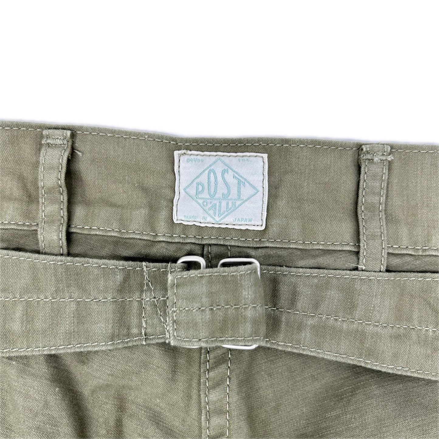 POST O'ALLS Olive Vintage Satin Army Pants