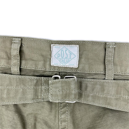 POST O'ALLS Olive Vintage Satin Army Pants