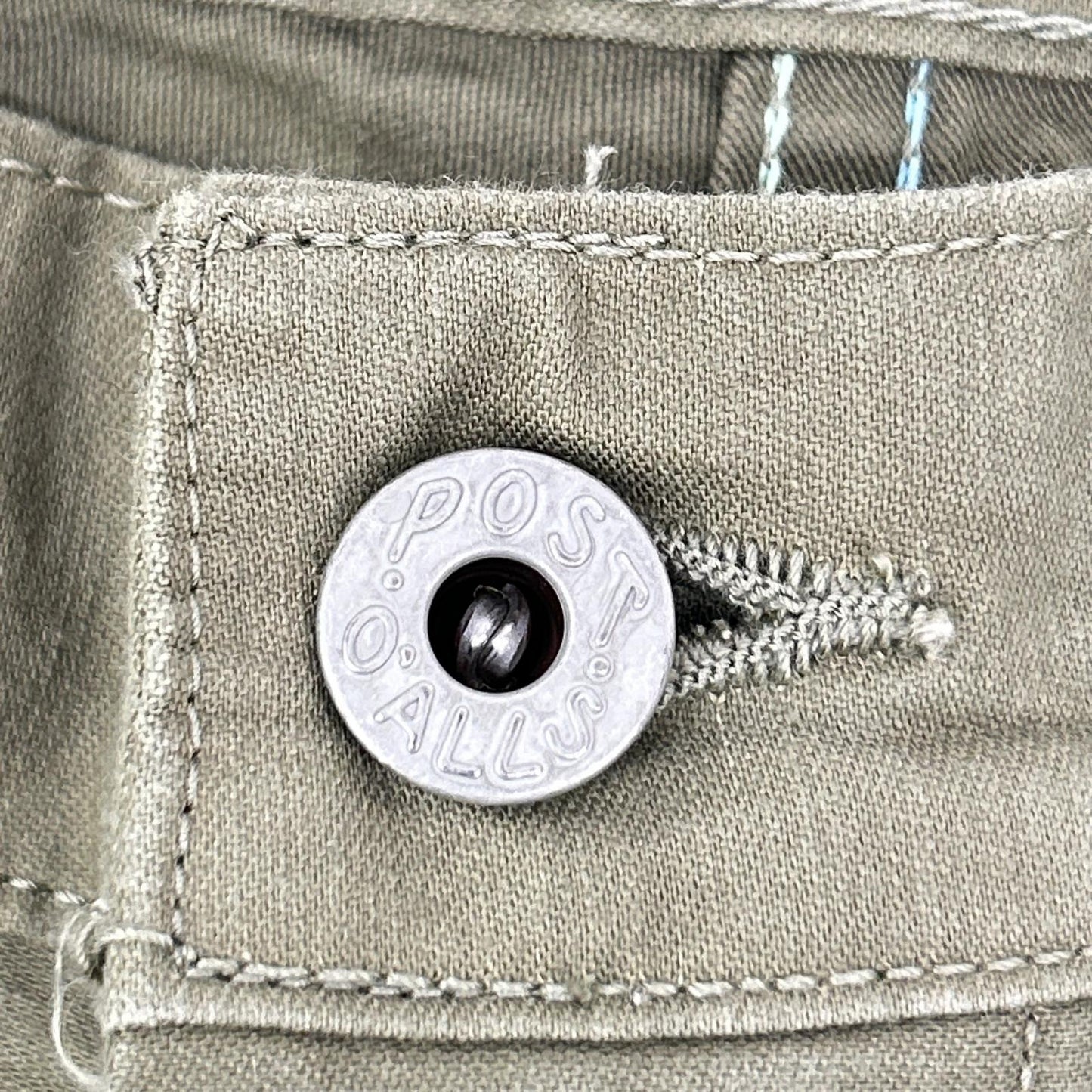 POST O'ALLS Olive Vintage Satin Army Pants