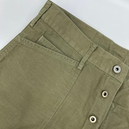 POST O'ALLS Olive Vintage Satin Army Pants