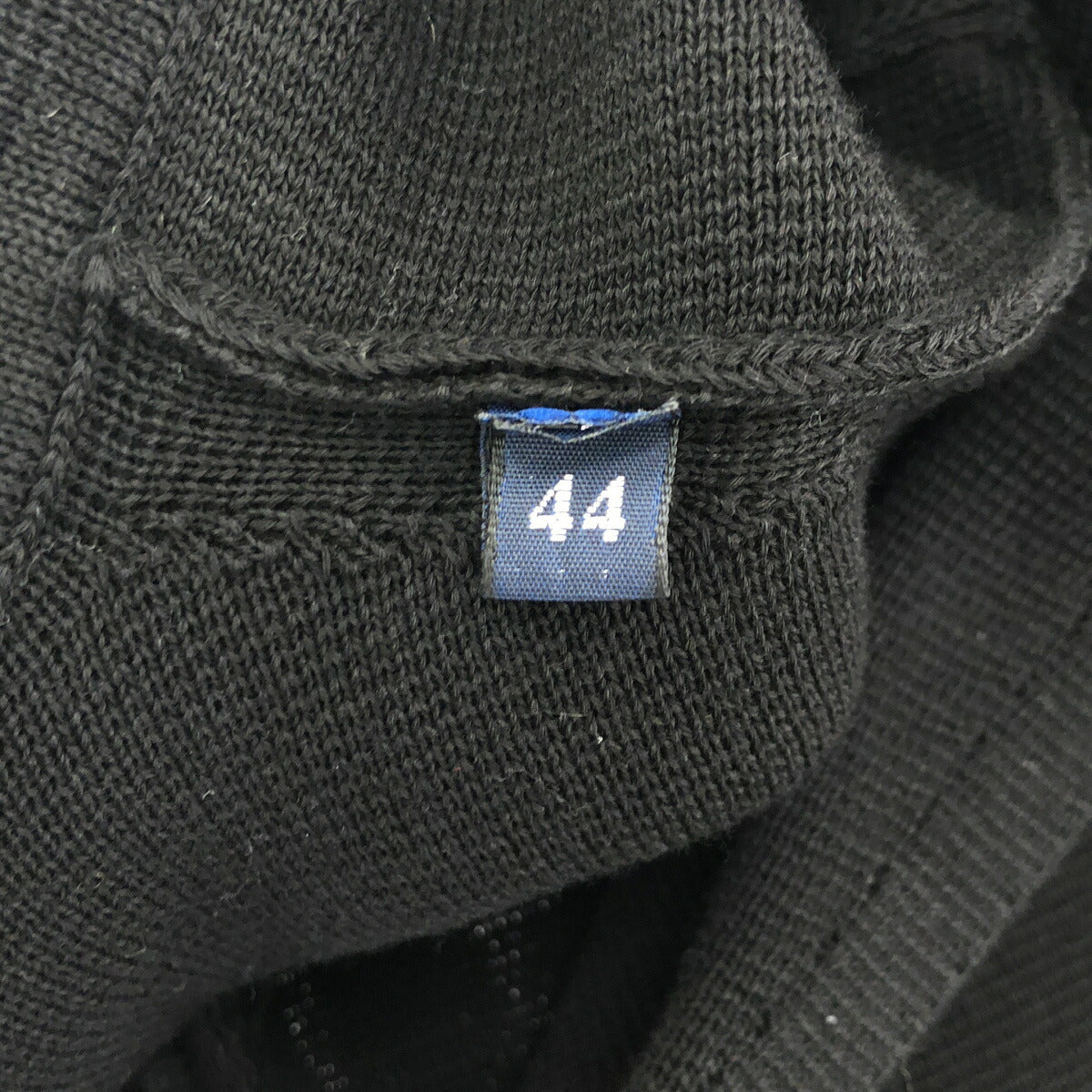Drumohr Black Cotton Milano Rib Knit 2B Blazer Size 44
