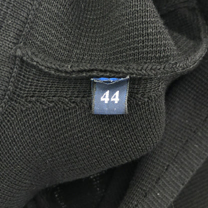 Drumohr Black Cotton Milano Rib Knit 2B Blazer Size 44