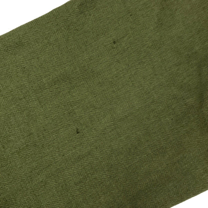 yo asa Olive Linen Herringbone Balmacaan Coat