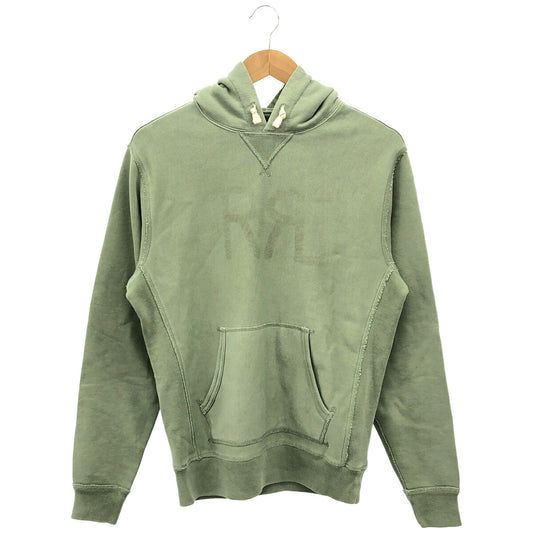 RRL Faded Mint Cotton Drawstring Ranch Logo Hoodie Size S