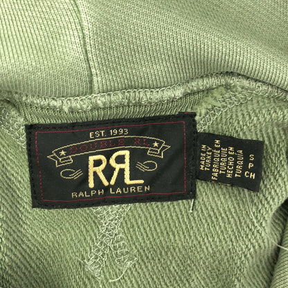 RRL Faded Mint Cotton Drawstring Ranch Logo Hoodie Size S