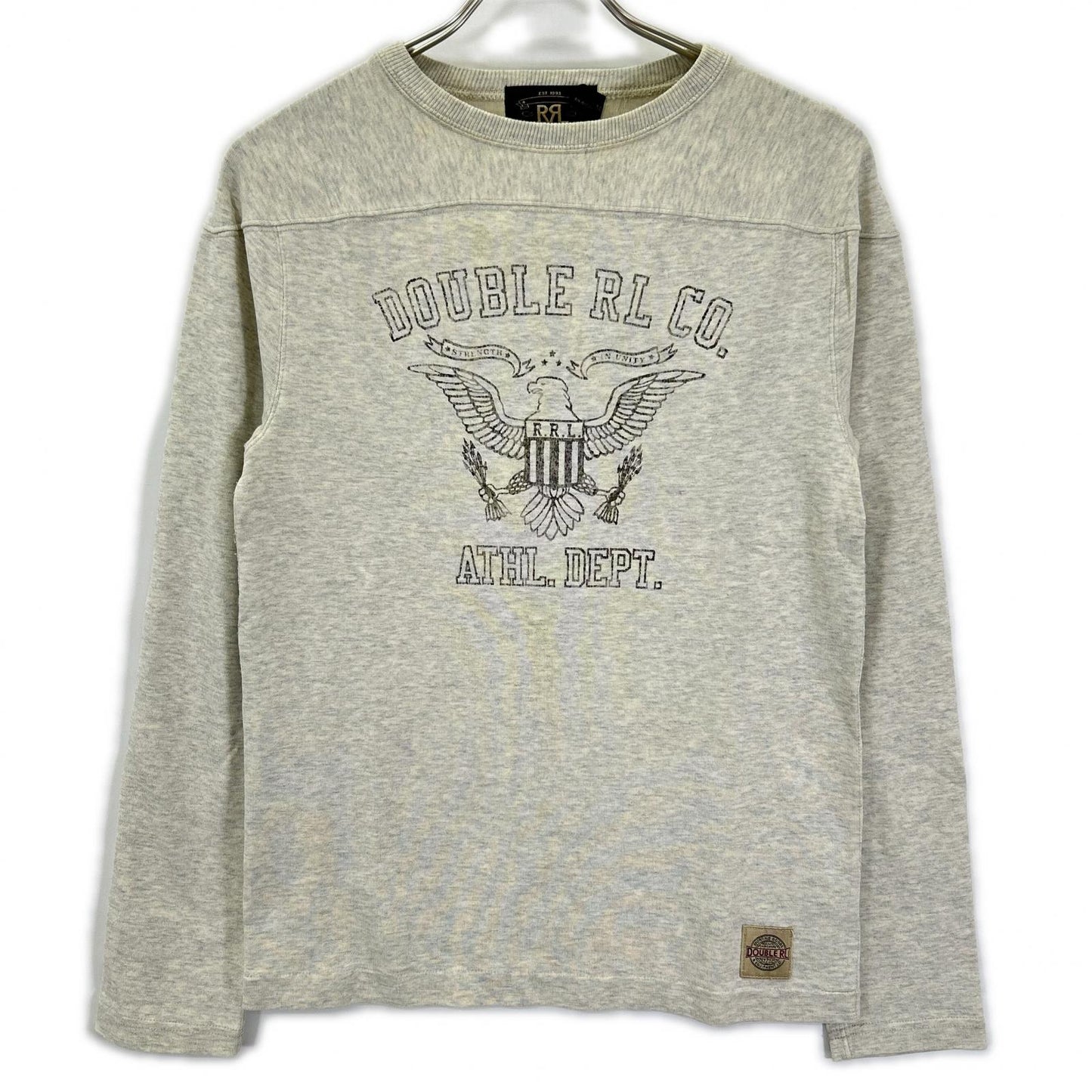 RRL Football Jersey Oatmeal Long Sleeve Eagle Logo Shirt Size XS