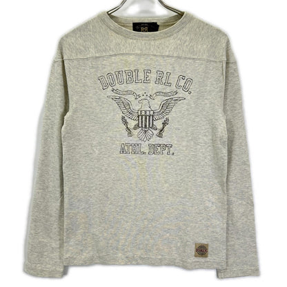 RRL Football Jersey Oatmeal Long Sleeve Eagle Logo Shirt Size XS