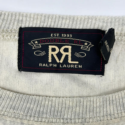 RRL Football Jersey Oatmeal Long Sleeve Eagle Logo Shirt Size XS
