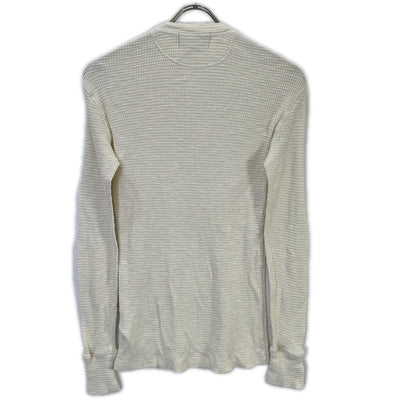 RRL Off-White Cotton Waffle Henley Long Sleeve Shirt Size XS