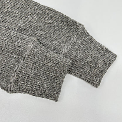 RRL Gray Cotton Henley Waffle Long Sleeve Size XS