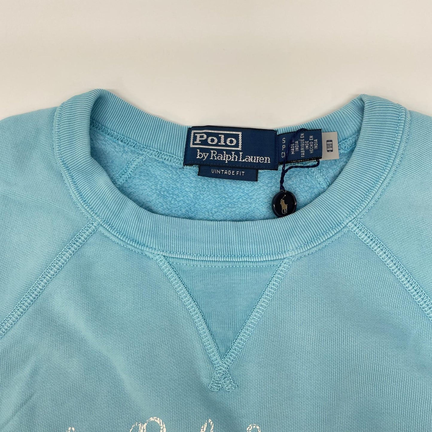 POLObyRalphLauren Light Blue Graphic Sweatshirt Size S