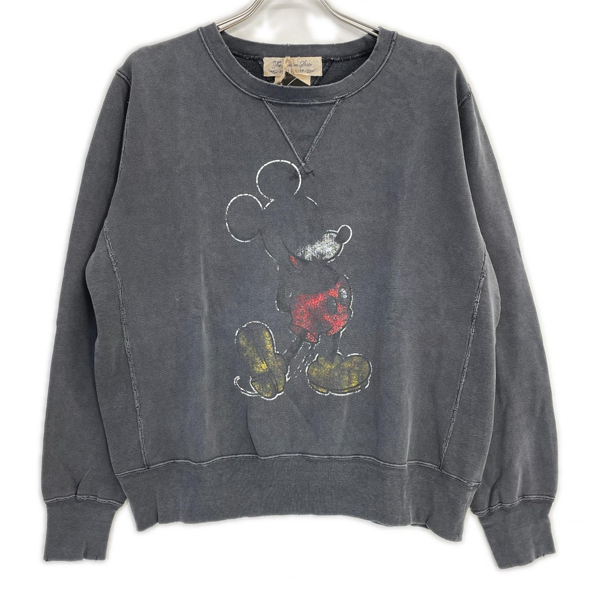 REMI RELIEF Dark Gray Mickey Vintage Print Sweatshirt Size 4