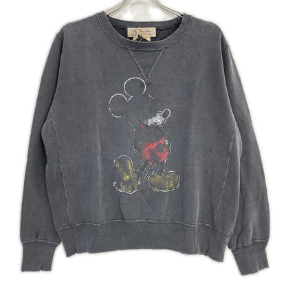 REMI RELIEF Dark Gray Mickey Vintage Print Sweatshirt Size 4