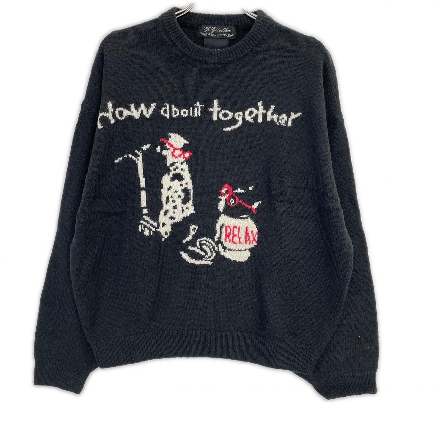 REMI RELIEF Black Mohair Blend Dalmatian Knit