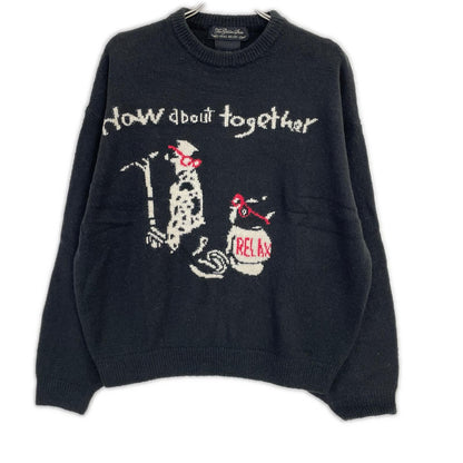REMI RELIEF Black Mohair Blend Dalmatian Knit