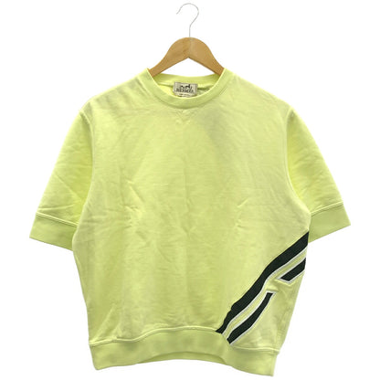HERMES Yellow Short Sleeve Sweatshirt Size S