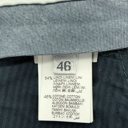 BRUNELLO CUCINELLI Blue Cotton Linen Gabardine Pants Size 46