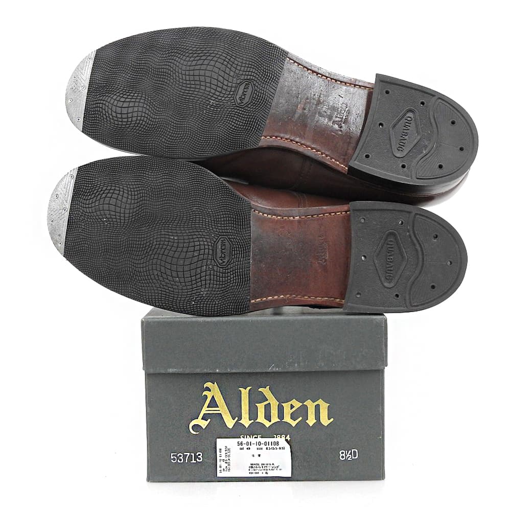 Alden Brown Leather Military Plain Toe Sneakers Size 8.5